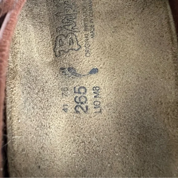 Birkenstock Birks Birkis Brown Leather Clog Slip On Shoe Mary Jane 41 - Picture 3 of 9